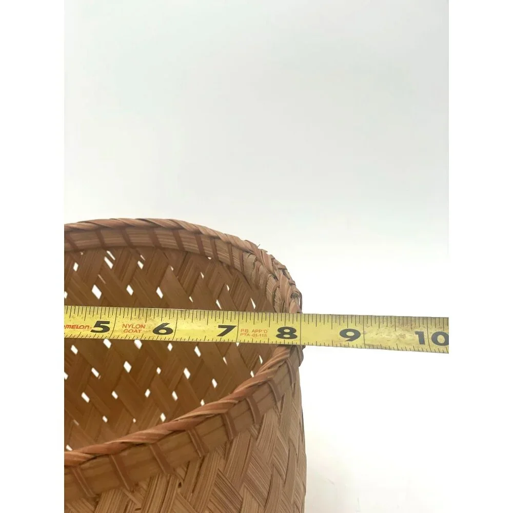 Handwoven Natural Bamboo Basket 7